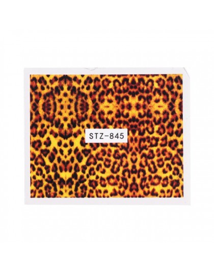 1 sztuk Leopard Nail naklejka artystyczna urok Sexy okłady zwierząt woda Transfer naklejka suwak DIY Manicure ozdobny element ak