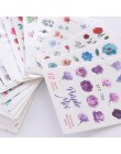 24 sztuk naklejka do paznokci kwiat Watermark suwak zestawy kolorowe polskie naklejki okłady do Manicure paznokci dekoracje arty