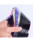 50 rodzajów zestawów laserowe folie do paznokci Gradient gwiaździsty papierowy kwiat koronki naklejki Manicure klej okłady pazno