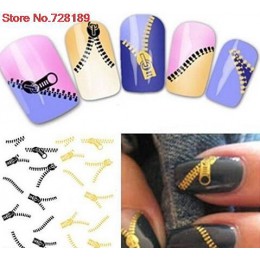 Moda japonia style1 arkusze 3D Design śliczne DIY watermark zipper wskazówka paznokci paznokcie artystyczne naklejki Nails nakle
