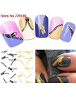 Moda japonia style1 arkusze 3D Design śliczne DIY watermark zipper wskazówka paznokci paznokcie artystyczne naklejki Nails nakle