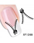 Moda japonia style1 arkusze 3D Design śliczne DIY watermark zipper wskazówka paznokci paznokcie artystyczne naklejki Nails nakle