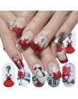 1 arkusze piękne romantyczne naklejki czerwona spódnica dziewczyna Nail Art wzory Manicure kalkomanie transferowe porady Manicur