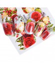 1 arkusze piękne romantyczne naklejki czerwona spódnica dziewczyna Nail Art wzory Manicure kalkomanie transferowe porady Manicur