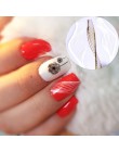 1PC fala naklejane paski do paznokci złoty czarny biały elastyczna taśma Nail Art folia 3D samoprzylepne suwaki Manicure naklejk