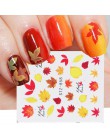 1pc spadek żółte złoto naklejki na paznokcie Maple Leaf suwak naklejki woda tatuaż Nail Art jesień polski Manicure okłady CHSTZ8