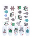 1 sztuk boże narodzenie paznokci woda naklejki gwiazda naklejki suwak zima Nail Art Snowflake gwiazda transferu dekoracje Manicu