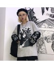 NiceMix bluza w stylu harajuku kobiety Patchwork Unisex swetry japońskie anime drukuj komiksy bluzy fałszywe 2 kawałki kobieta S