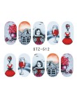 1 arkusze piękne romantyczne naklejki czerwona spódnica dziewczyna Nail Art wzory Manicure kalkomanie transferowe porady Manicur