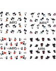 12 wzorów woda Transfer paznokci naklejka artystyczna i naklejka letnie wzory kot kreskówkowy zestaw śliczne suwak tatuaże Manic
