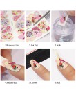 50 arkuszy Nail Art Transfer wody naklejki mieszane naklejki kreskówka kwiat wzór tipsy naklejki Manicure paznokcie tatuaże LAM5