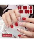 Lamemoria 14 porady/arkusz piękno paznokcie naklejki serce brokat paznokci okłady Multicolor Nail Art pełne naklejki samoprzylep