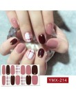 Lamemoria 14 porady/arkusz piękno paznokcie naklejki serce brokat paznokci okłady Multicolor Nail Art pełne naklejki samoprzylep