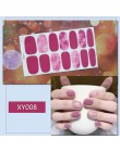Lamemoria 14 porady/arkusz piękno paznokcie naklejki serce brokat paznokci okłady Multicolor Nail Art pełne naklejki samoprzylep