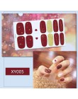 Lamemoria 14 porady/arkusz piękno paznokcie naklejki serce brokat paznokci okłady Multicolor Nail Art pełne naklejki samoprzylep