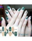 Lamemoria 14 porady/arkusz piękno paznokcie naklejki serce brokat paznokci okłady Multicolor Nail Art pełne naklejki samoprzylep