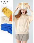 SEMIR damska bluza z kapturem damska bluza z kapturem pulower z kapturem szczotkowana z przednia kieszeń i sznurkiem