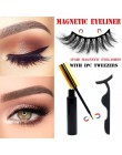 Magnetyczne rzęsy i magnetyczny Eyeliner i pinceta zestaw 3 pary rzęsy wodoodporny magnes Eyeliner 1 para bez kleju sztuczne rzę