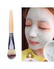 Maska na twarz szczotka kobieta narzędzie kosmetyczne podkład do makijażu szczotka włókna włosów uchwyt bambusowy proszek korekt