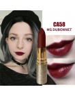 Najwyższej jakości makijaż metalowy matowy czerwony pomadki odżywczy szminka profesjonalne kosmetyki długotrwałe wodoodporne ust