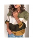 Luźne, jesienne zima sweter w paski kobiet sweter Plus rozmiar damskie swetry wysokiej jakości ponadgabarytowych color block swe