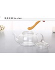 Wysokiej jakości szkło odporne na ciepło herbata kwiatowa, praktyczna butelka herbata kwiatowa szklany imbryk z zaparzaczem liść