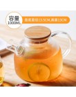 1L/1.5L duże przezroczyste szkło borokrzemianowe czajniczek odporny na ciepło duży przezroczysty dzbanek na herbatę herbata kwia