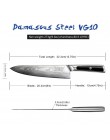 SUNNECKO profesjonalne 8 "damaszek Steel Chef nóż japoński VG10 rdzeń ostrze Razor Sharp noże kuchenne G10 uchwyt krajalnica do 