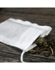 Torebki herbaty 100 sztuk/partia torby do parzenia herbaty 5.5X7 CM spożywczy worek filtracyjny do herbaty z String Heal Seal pu