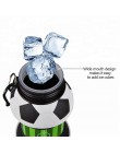 Nowość piłka nożna sporty wodne butelka ze słomką składany składany podróży silikonowy moje butelki innowacje Camping 550ml H122