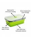 4 rozmiary składany silikonowy pojemnik na jedzenie przenośne pudełko na lunch Bento Microware strona główna kuchnia zewnętrzne 