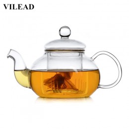 VILEAD Handmade żaroodporne szkło borokrzemianowe gruby dzbanek na herbatę filtr chiński kungfu herbata czajniczek pachnące popo