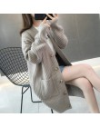 Sweter damski2019autumn/winter Fashion women Cardigans długi guzik na rękawie sweter damski Casual jednolity kolor, długi sweter