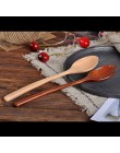 1pc zastawa stołowa drewniana łyżka bambusowy kuchenny sprzęt do gotowania narzędzie zupa łyżeczka Catering długi z uchwytem dre