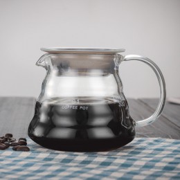 V60 wlać szklany serwer kawy 360ml 600ml 800ml karafka dzbanek do kawy kawiarka Brewer Barista Percolator wyczyść