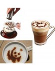 16 sztuk plastikowe Cappuccino kawy pianki szablon do dekoracji szablony DIY dekorowanie drukowanie na kawie formy akcesoria bar
