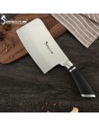 SOWOLL kuchnia Cleaver nóż wysokiej węgla noże ze stali nierdzewnej rzeźnik Chopper tasak 6 cal ze stali nierdzewnej nóż do kroj