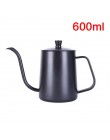 Czajnik drip 350ml 600ml dzbanek na herbatę kawy Teflon nieprzywierający Food Grade stal nierdzewna Gooseneck czajnik drip łabęd