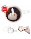 Kreatywny Design biały środkowy palec kubek, innowacyjny styl mieszania filiżanka do kawy i mleka zabawny kubek ceramiczny 300ml
