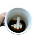 Kreatywny Design biały środkowy palec kubek, innowacyjny styl mieszania filiżanka do kawy i mleka zabawny kubek ceramiczny 300ml