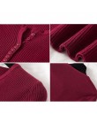 AOSSVIAO 2020 jesienno-zimowy guzik V Neck sweter damski w stylu Basic Slim pulowery damskie i swetry dzianinowy sweter bluzki d