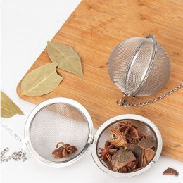 2 sztuk piłka antystresowa zaparzaczem sitko do herbaty ze stali nierdzewnej do czajniczek blokowanie Spice herbata ziołowa filt