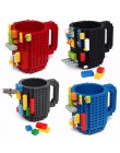 350ml kreatywny kubek do kawy dla dzieci dorosłych sztućce Lego kubek napój kubek do mieszania zestaw obiadowy dla dziecka klock