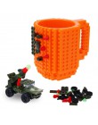 350ml kreatywny kubek do kawy dla dzieci dorosłych sztućce Lego kubek napój kubek do mieszania zestaw obiadowy dla dziecka klock