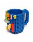 350ml kreatywny kubek do kawy dla dzieci dorosłych sztućce Lego kubek napój kubek do mieszania zestaw obiadowy dla dziecka klock