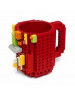 350ml kreatywny kubek do kawy dla dzieci dorosłych sztućce Lego kubek napój kubek do mieszania zestaw obiadowy dla dziecka klock