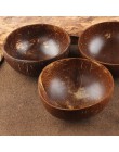 Naturalne miska kokosowa dekoracja owoców sałatka z makaronem miska do ryżu drewniane miska na owoce ręcznie robiona dekoracja k