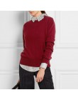Dorywczo wokół szyi kaszmirowy sweter kobieta swetry biały różowy sweter z dzianiny kobiet swetry 2019 zimowe ubrania ST002