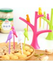 2019 wykałaczki dla dzieci plastikowe owoce widelec drzewo ptaki widelec deserowy zestaw warzyw jedzenie koktajl wybiera obiad d