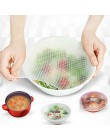 4 sztuk/zestaw Sealed silikonowa folia spożywcza świeże jedzenie pokrywa Wrap kuchnia Stretch zachowywanie świeżości pokrywa poj